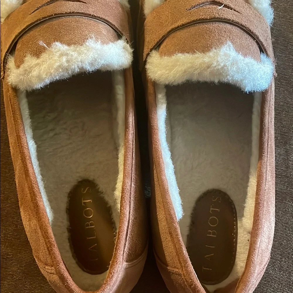 Talbots Cassidy Sherpa Suede Loafers - Picture 2 of 8